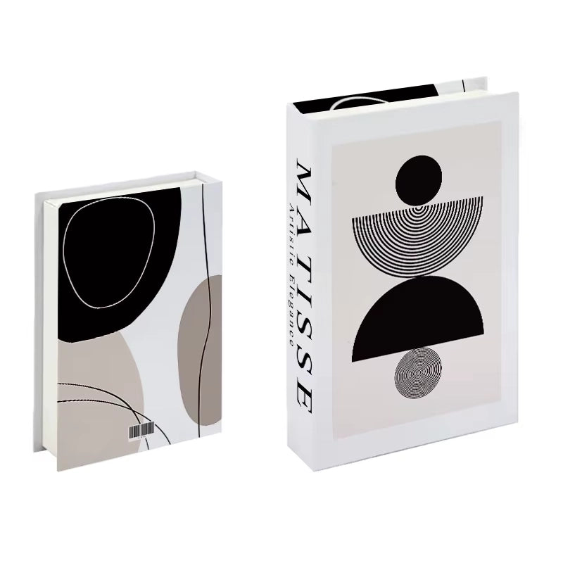 Libros de arte falsos decorativos para interiores contemporáneos