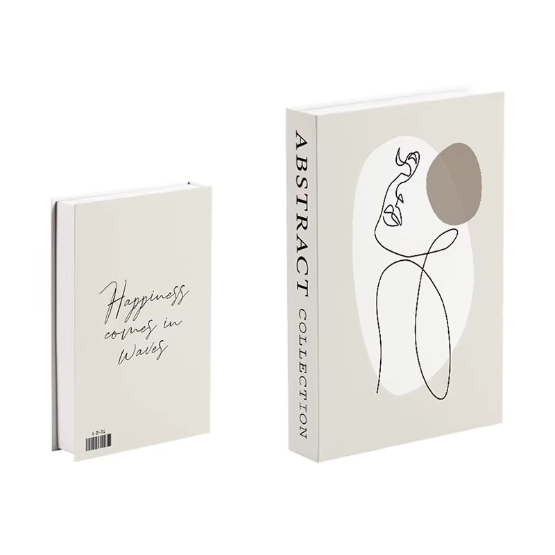 Libros de arte falsos decorativos para interiores contemporáneos
