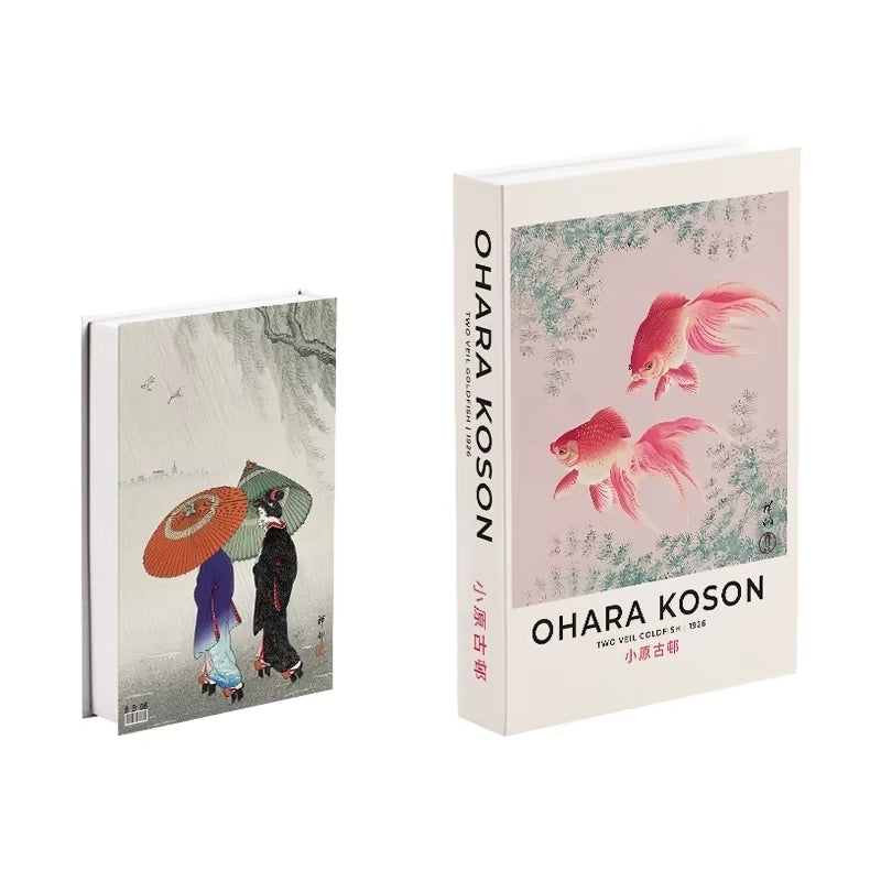 Libros de arte falsos decorativos para interiores contemporáneos