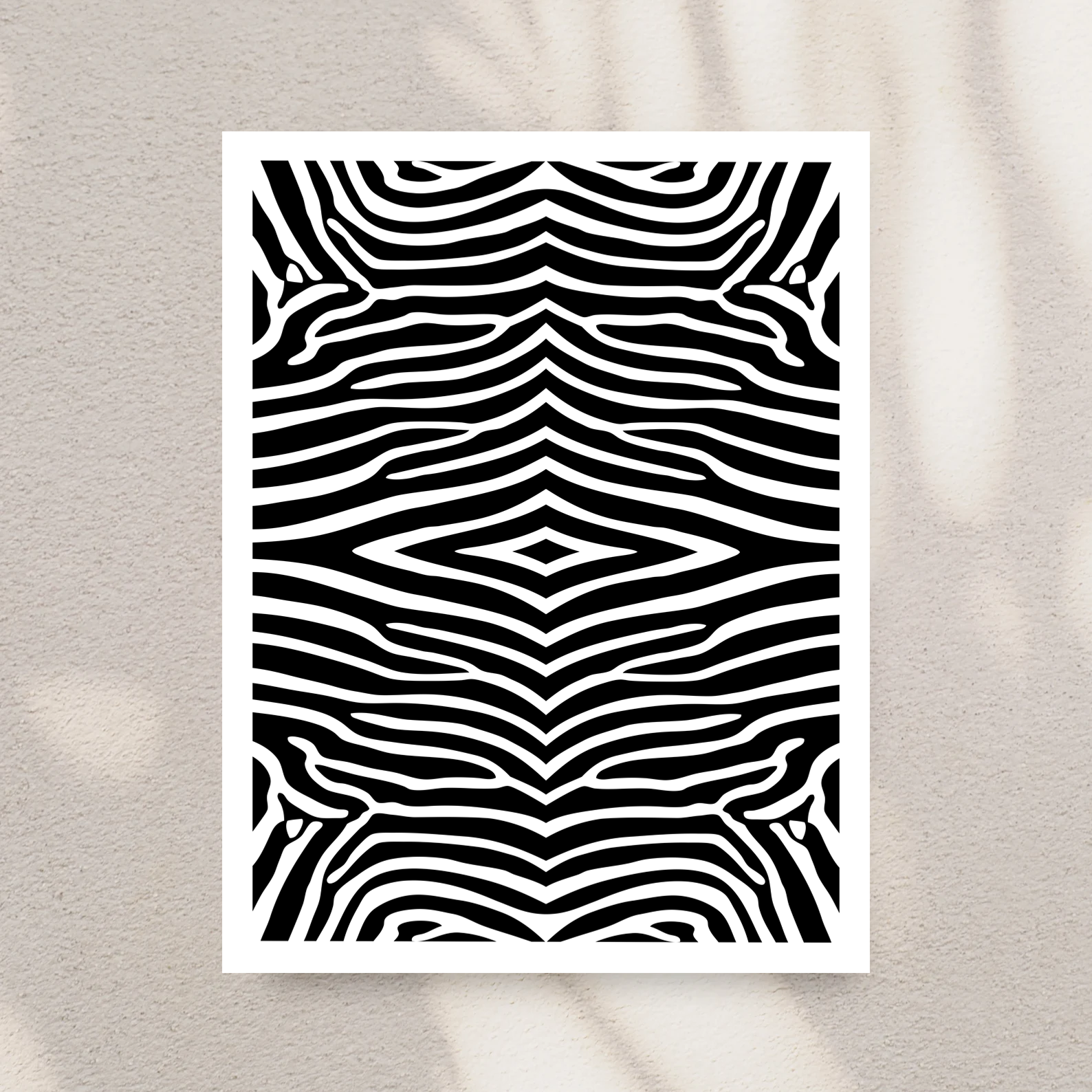Póster de Arte Cebra para Decorar Ambientes en Descarga Instantánea