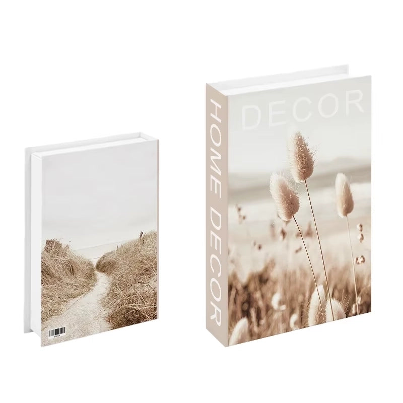 Libros de arte falsos decorativos para interiores contemporáneos