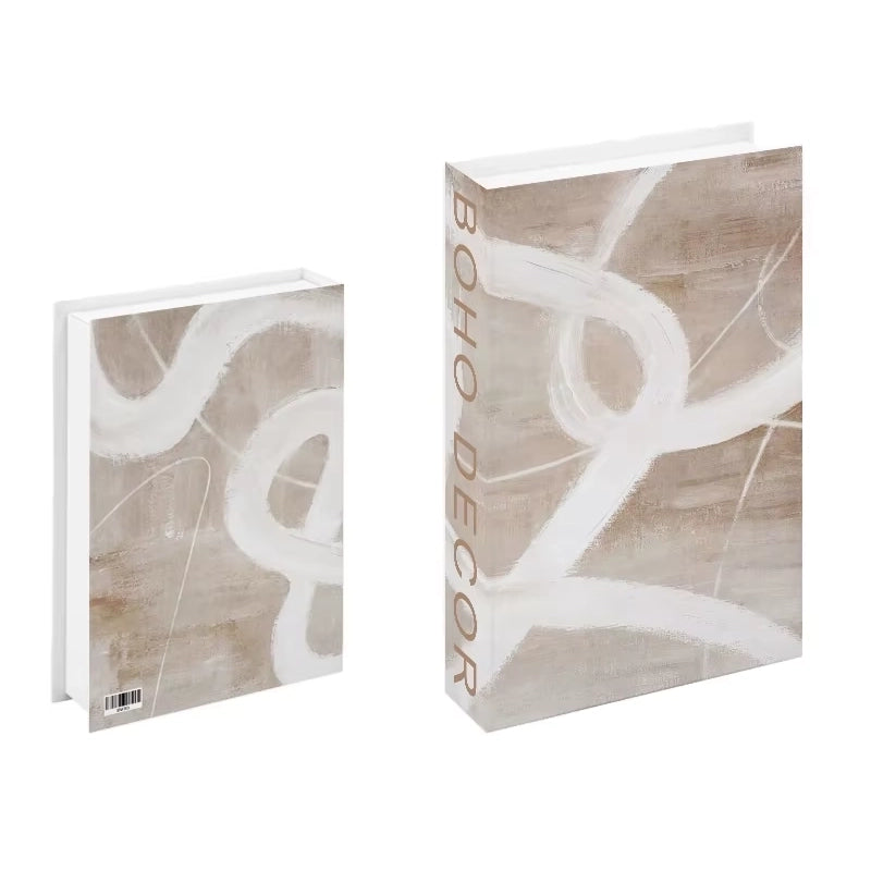 Libros de arte falsos decorativos para interiores contemporáneos