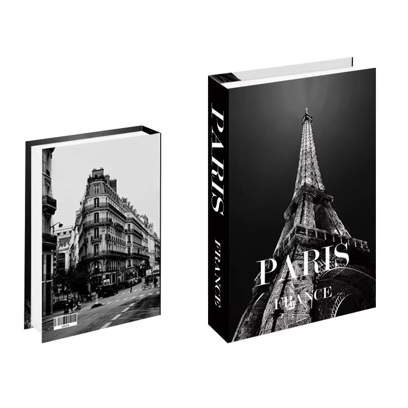 Libros de arte falsos decorativos para interiores contemporáneos