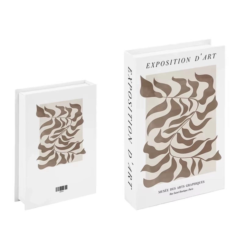 Libros de arte falsos decorativos para interiores contemporáneos