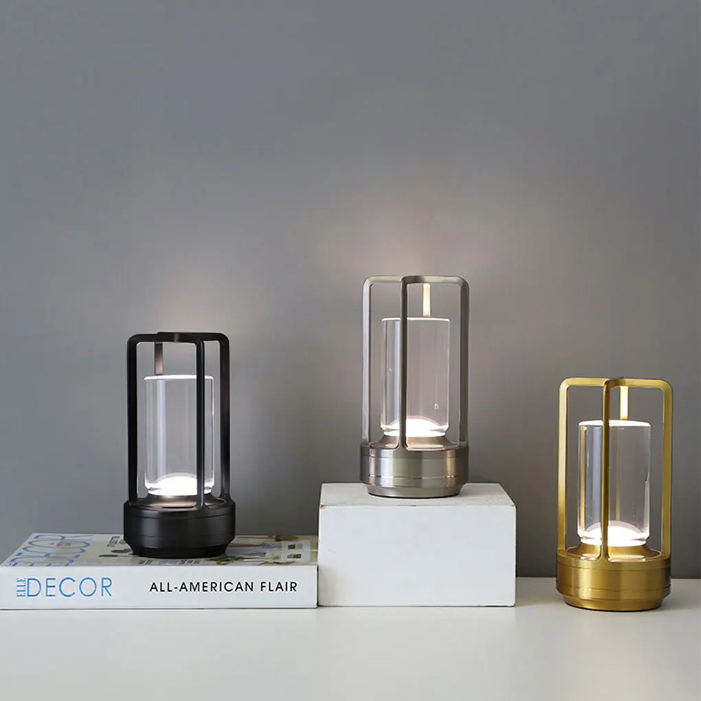 Lámpara LED recargable con sensor táctil de estilo industrial Klume™