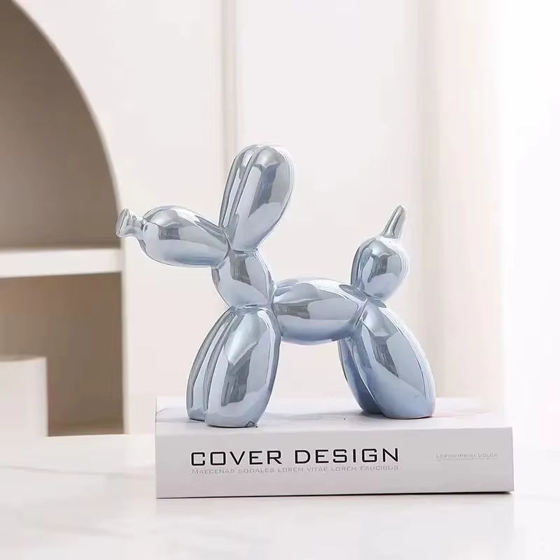 Escultura decorativa de perro con globo de cerámica premium de Kew Haus™