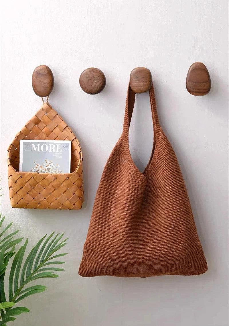 Premium Minimalist Touch with a Nordic Wood Pebble Handle