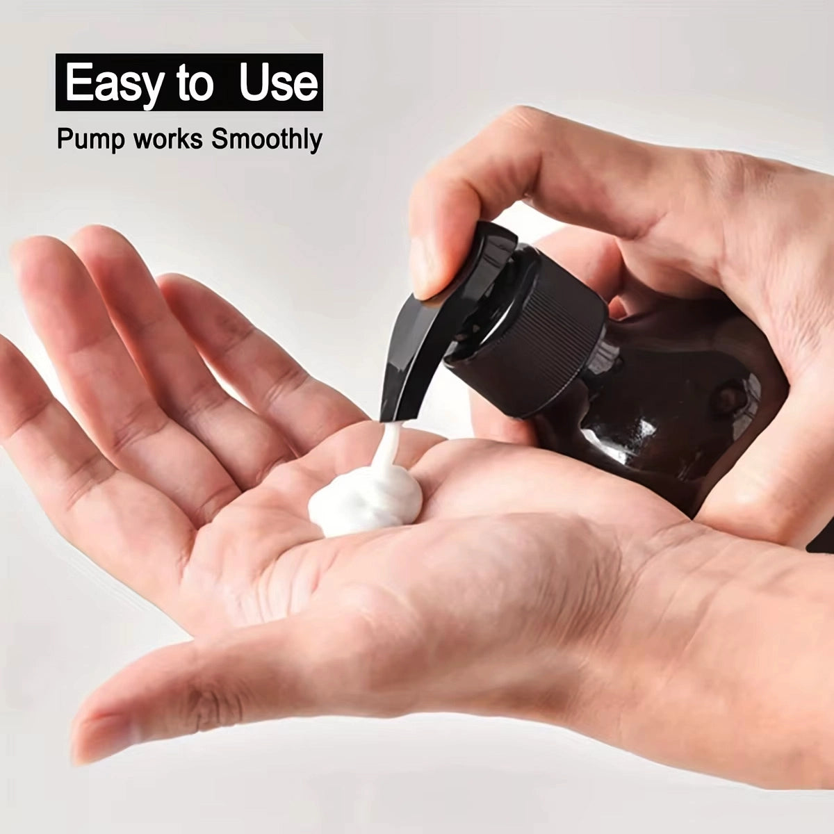 3-Piece Waterproof Refillable Shower Dispenser Set with Printed Labels