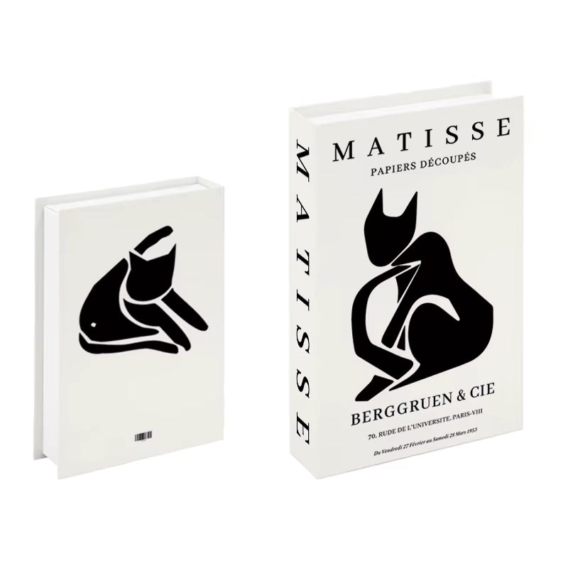 Libros de arte falsos decorativos para interiores contemporáneos