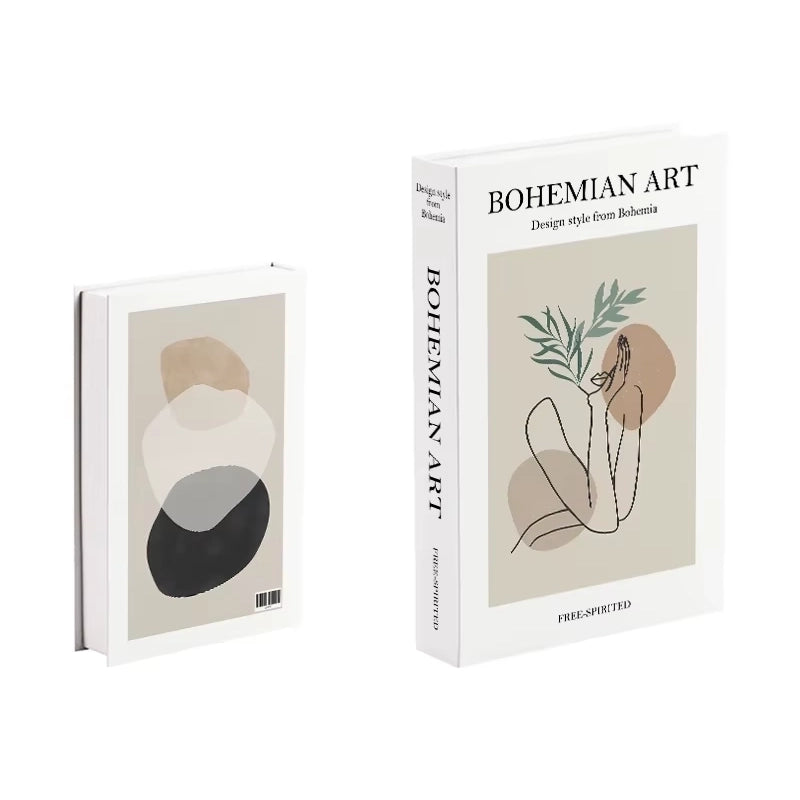 Libros de arte falsos decorativos para interiores contemporáneos