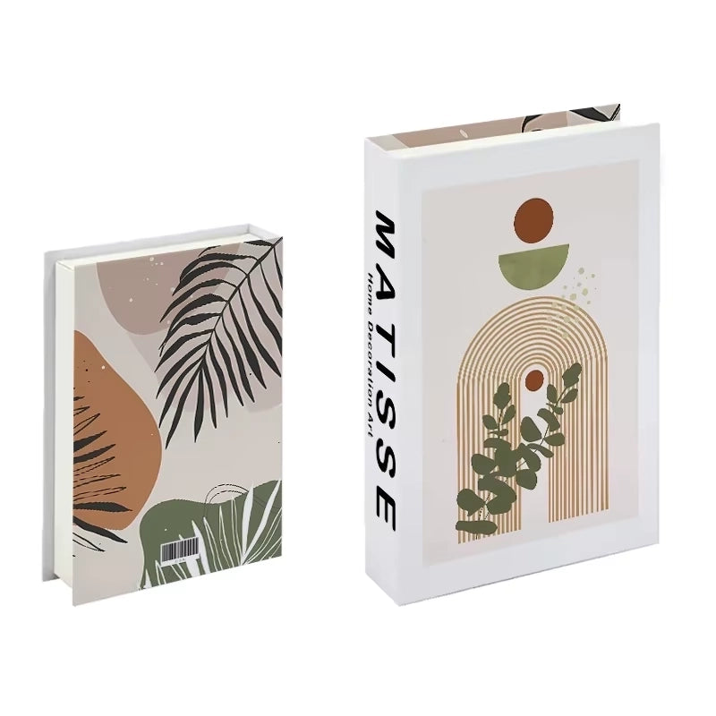 Libros de arte falsos decorativos para interiores contemporáneos