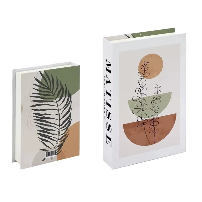 Libros de arte falsos decorativos para interiores contemporáneos