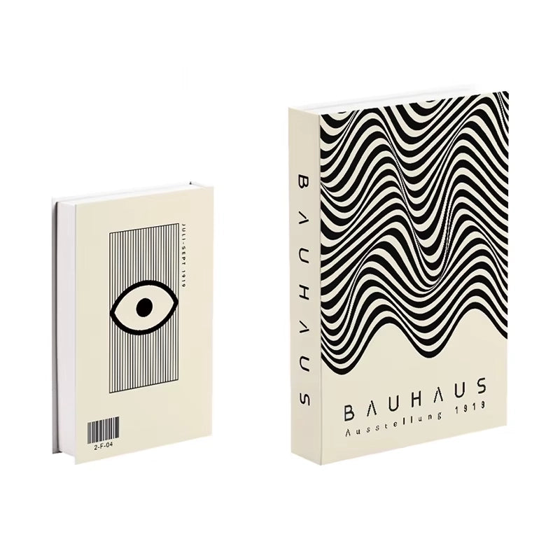 Libros de arte falsos decorativos para interiores contemporáneos