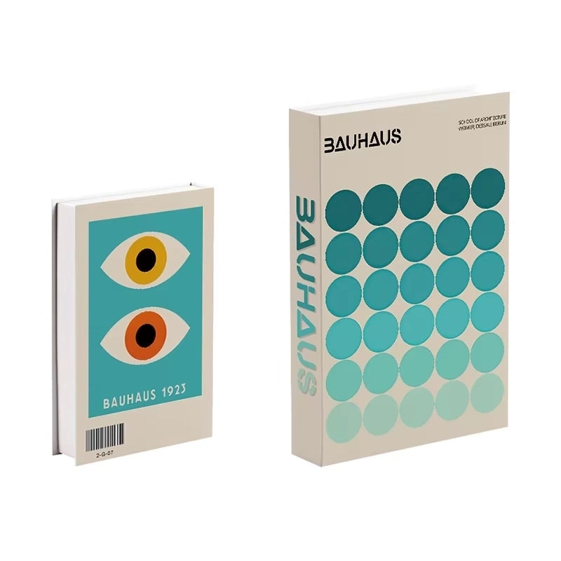 Libros de arte falsos decorativos para interiores contemporáneos