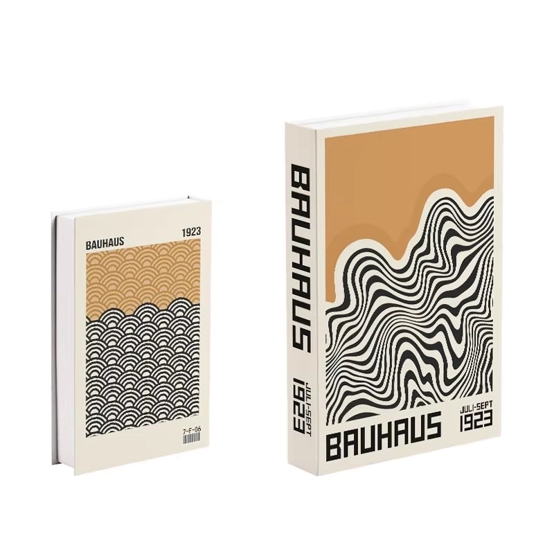 Libros de arte falsos decorativos para interiores contemporáneos