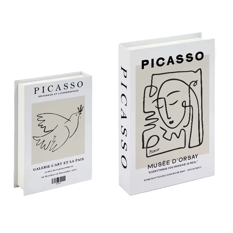 Libros de arte falsos decorativos para interiores contemporáneos