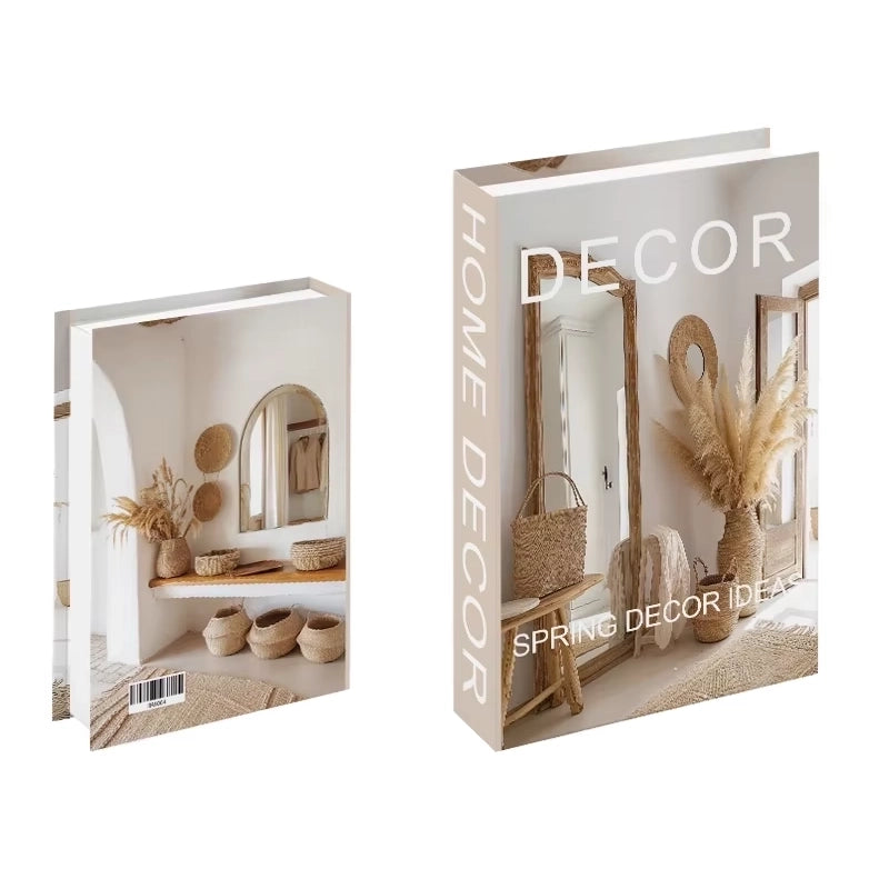 Libros de arte falsos decorativos para interiores contemporáneos