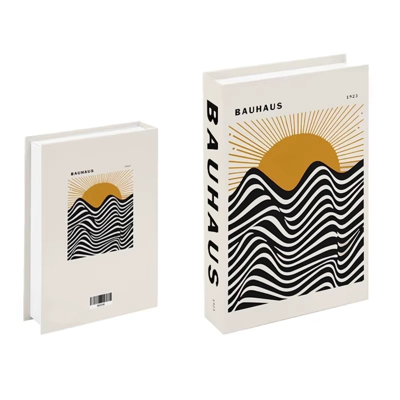 Libros de arte falsos decorativos para interiores contemporáneos