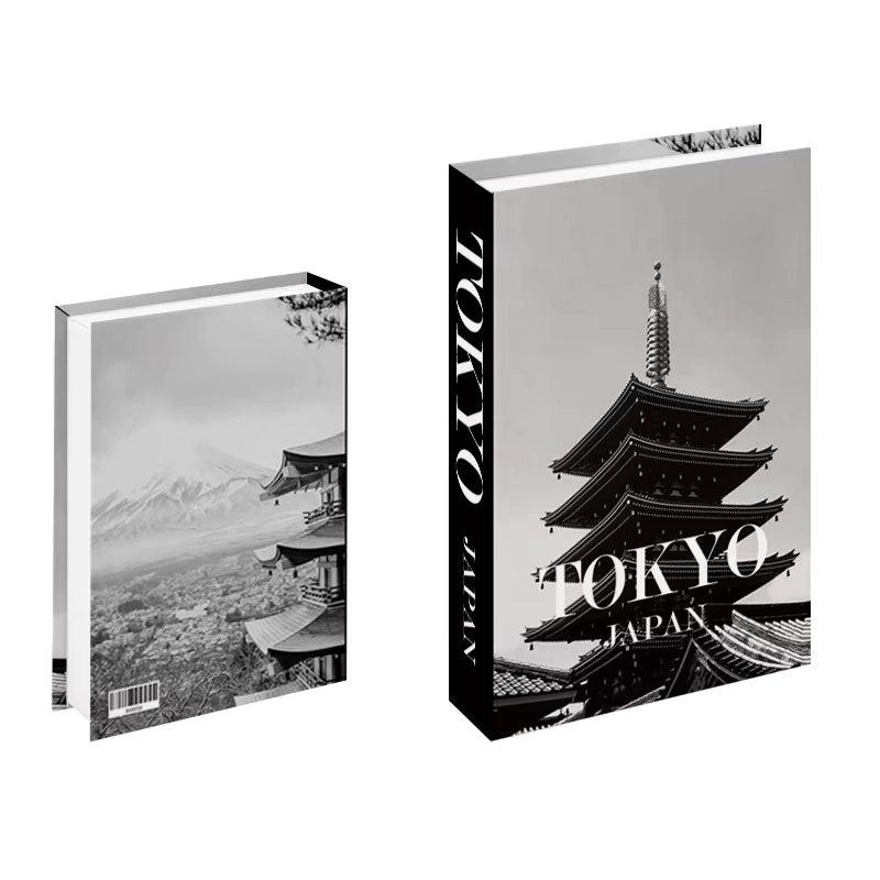 Libros de arte falsos decorativos para interiores contemporáneos