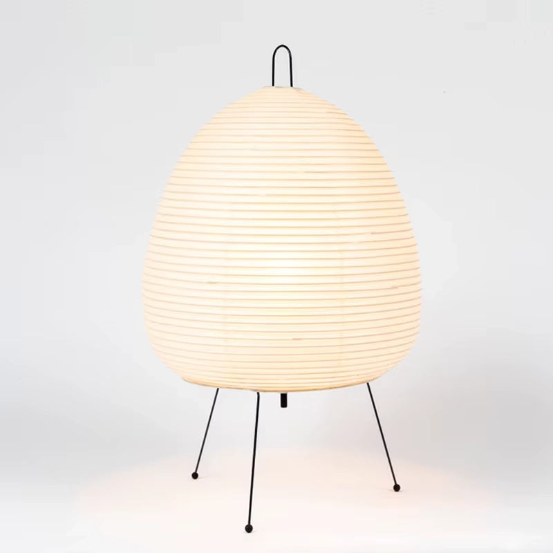 Japanese Lantern-Style Rice Paper Table Lamp