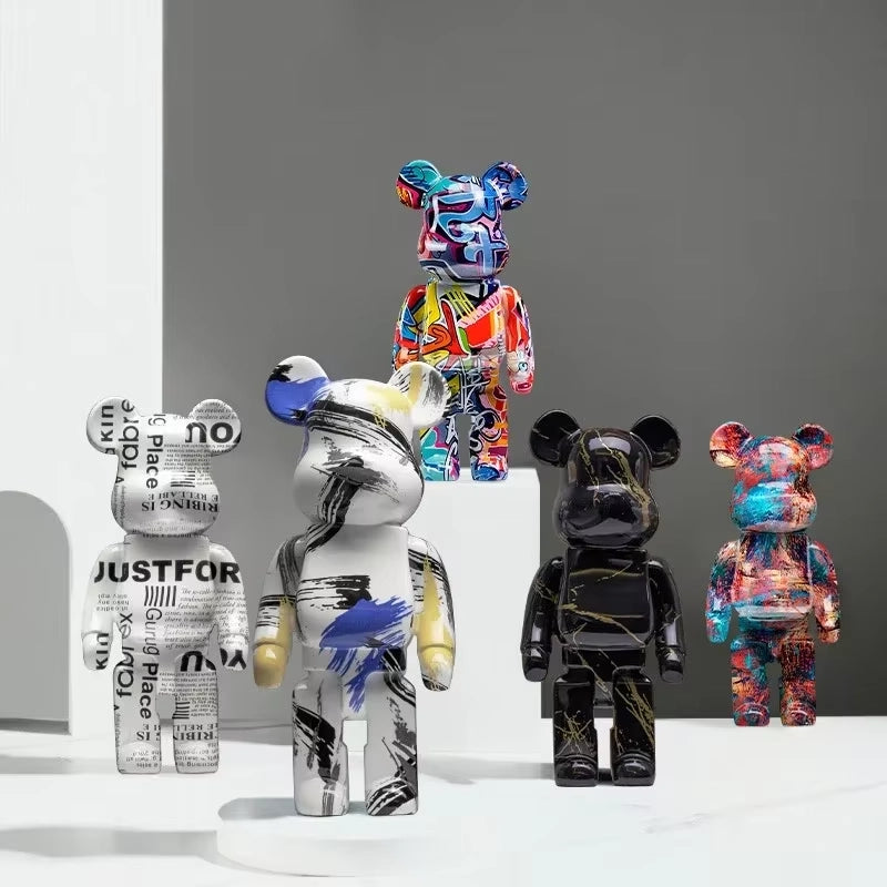 Minimalist Graffiti Bear Sculpture with Coin Bank Function by Kew Haus™