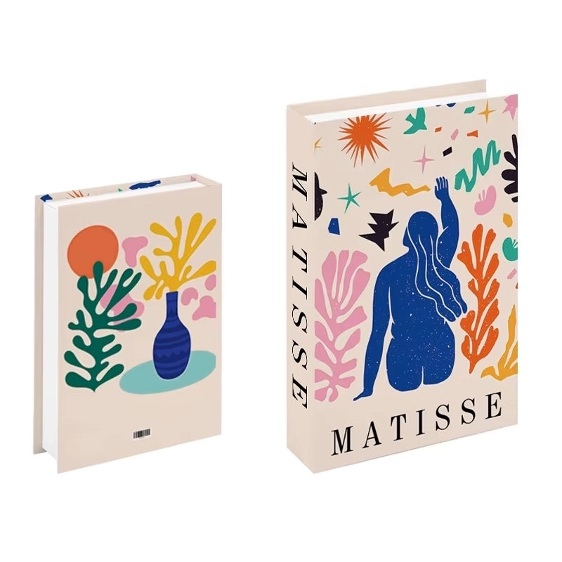 Libros de arte falsos decorativos para interiores contemporáneos