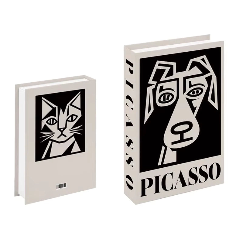 Libros de arte falsos decorativos para interiores contemporáneos